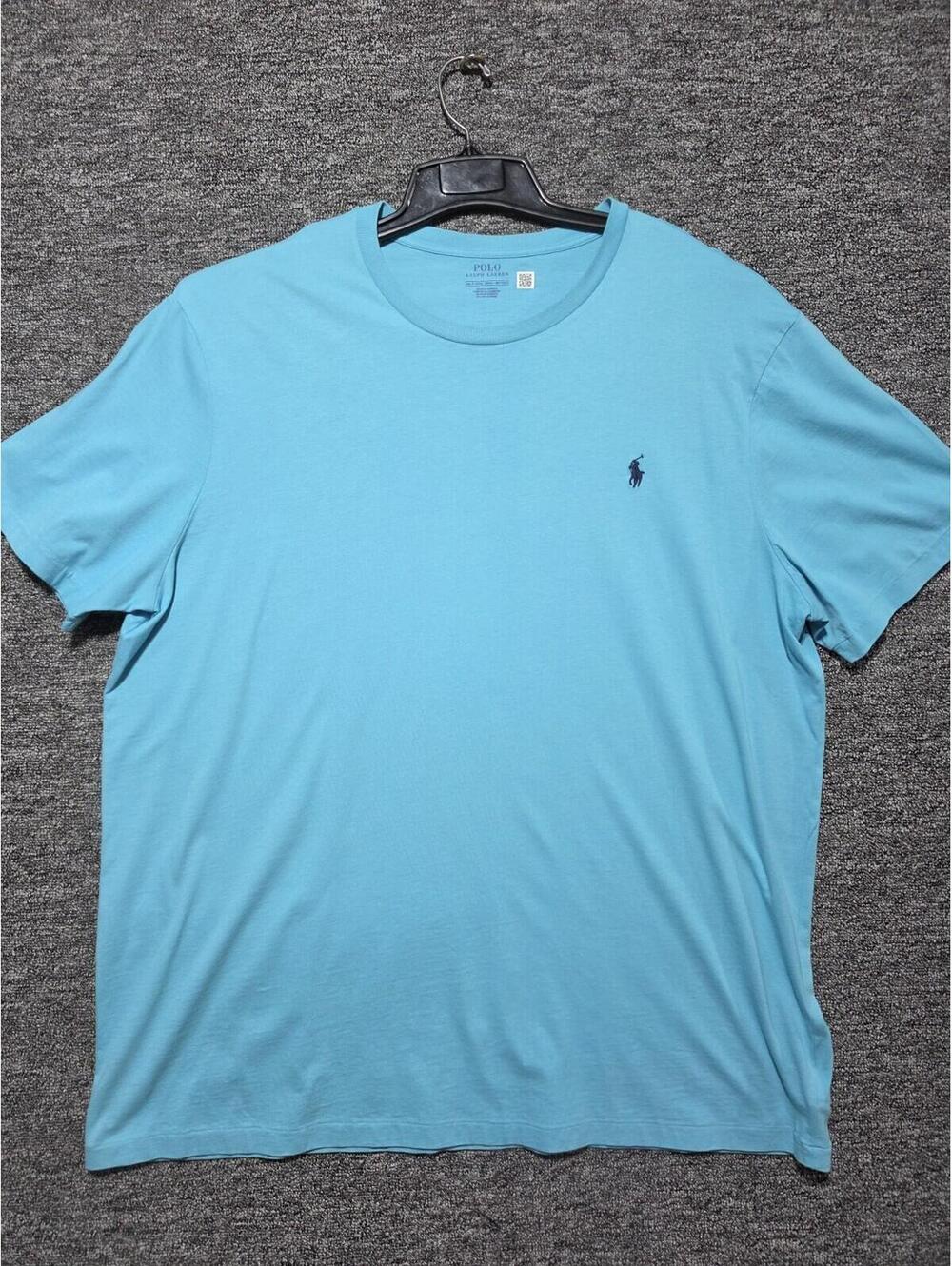 Polo Ralph Lauren Blue Polo Pony Logo Men's Classic Fit Crew Neck T-Shirt 2XL